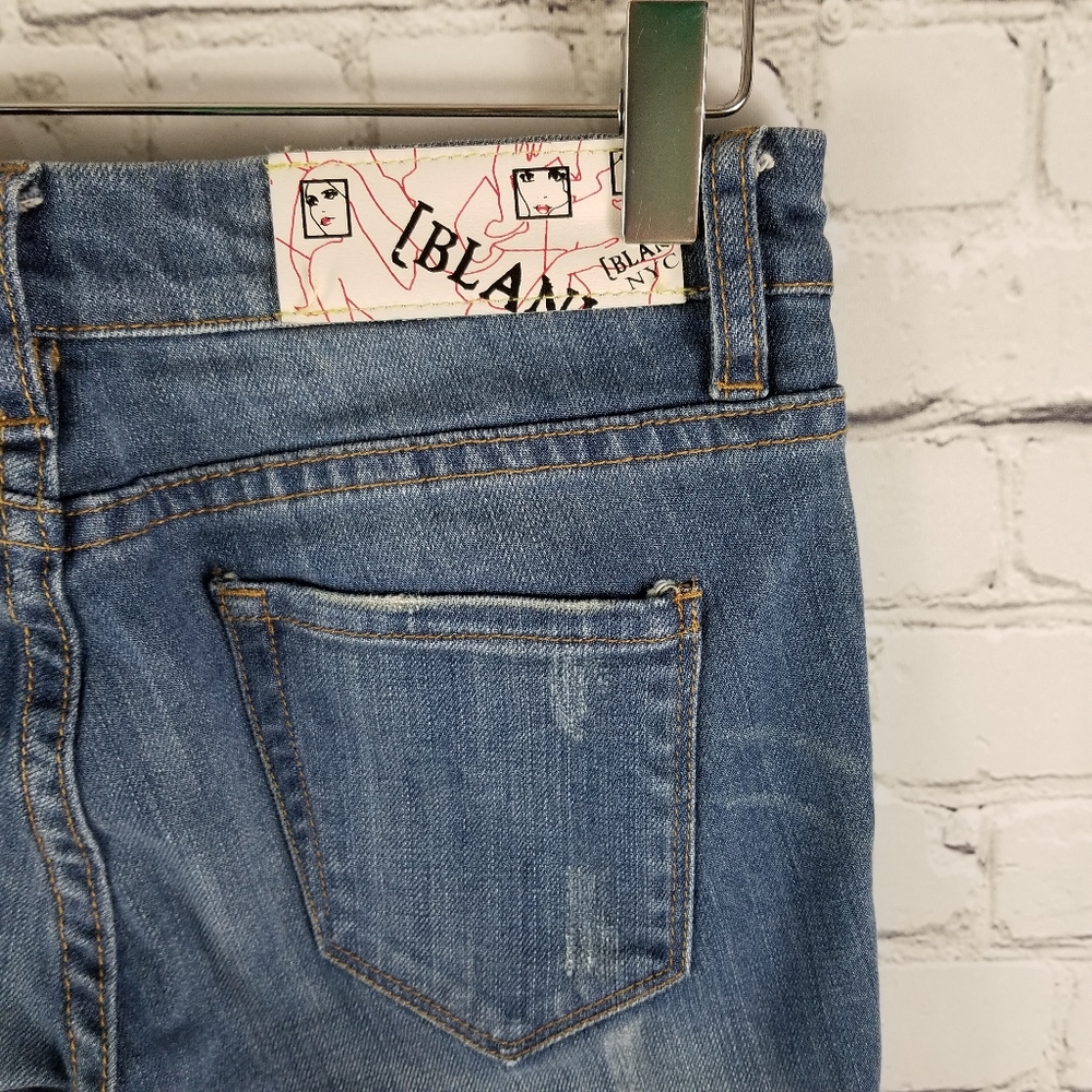 BLANK NYC | distressed denim skinny straight jeans